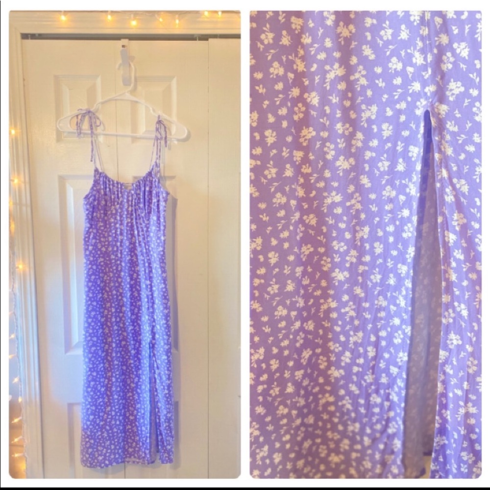 H&M purple midi dress